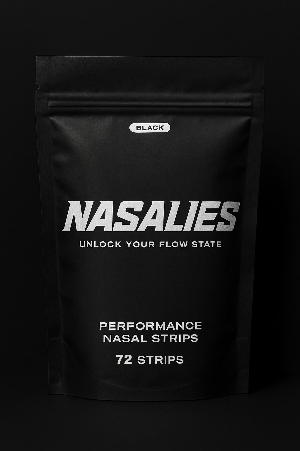 Nasalies™ Performance Nasal Strips — 72 Pack (Black)